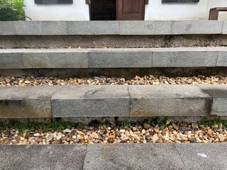 Front View Natural Stone Steps Landscaping And Design
