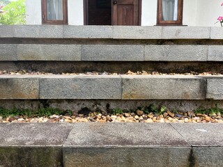 Front View Natural Stone Steps Landscaping And Design