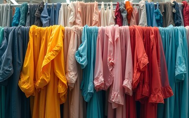 Recycle textile clothes to reduce clothing industry pollution and promote reuse. (Generative AI). High quality