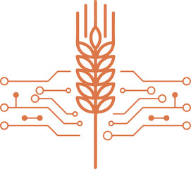 Modern agriculture technology wheat and circuit design for innovative farming