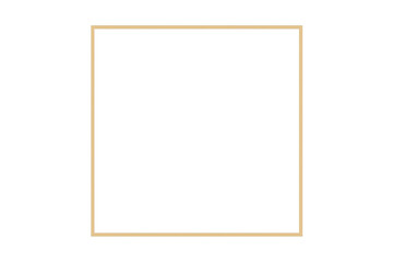 Obraz premium Golden light line forming a geometric square frame with a transparent checkerboard background, ideal for modern design