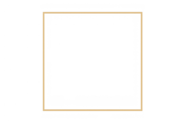 Golden light line forming a geometric square frame with a transparent checkerboard background, ideal for modern design