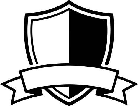 shield with ribbon