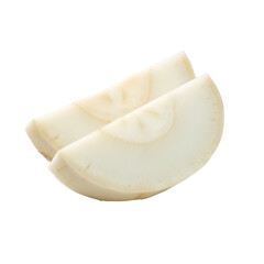 Daikon portion isolate on transparency background