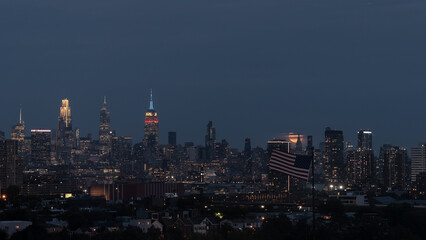 Fototapeta premium new york city skyline at night