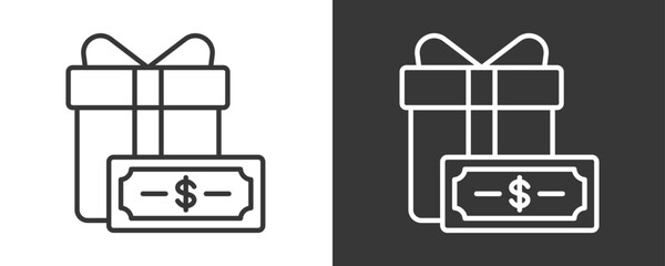 Gift Icon Set Vector Collection Isolated In Black And White