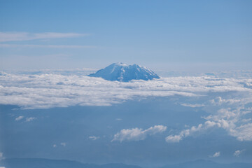 Mount Rainier Emerging from Sea of Clouds