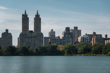 San Remo Towers Skyline View Across Central Park Reservoir