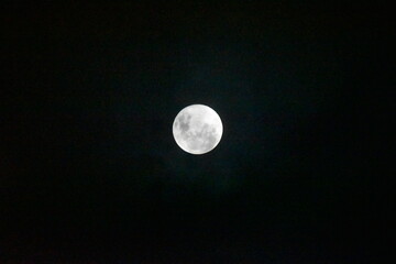 full moon in the night sky
