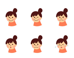 女性の表情　セット
