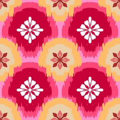 Vibrant Abstract Tie Dye Floral Brushstroke Pattern