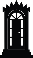 Circus tent entrance door amusement park show festival gate silhouette