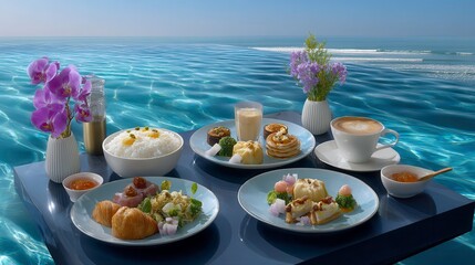 Luxury Breakfast with Ocean View: Gourmet Food & Travel Vibes