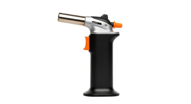 Professional culinary torch with ergonomic handle and adjustable flame for kitchen and outdoor use