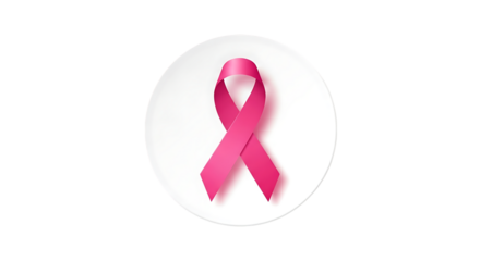 Symbol of hope and awareness a pink ribbon stands out against a stark black background