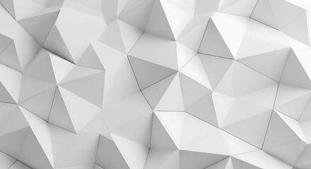 Fototapeta premium Abstract white geometric background with triangles and sharp edges creating a modern design look