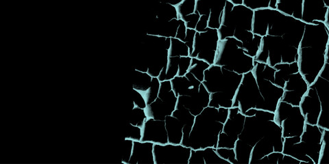 Abstract blue crack wall design on black background. Abstract marble stone texture nice veins details. Deep navy backdrop, aged marble effect, distressed vintage feel, aged marble, antique. 