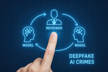 Deepfake and AI crimes involve complex model interactions with human reviewers to detect and prevent digital manipulation threats effectively
