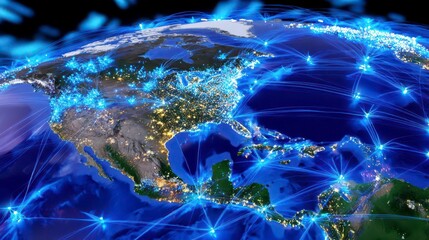 Global Network Connection: Data, Communications, Technology