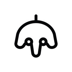 Abstract Symbol Resembling an Umbrella or a Stylized Creature.