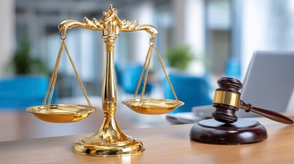 Justice Scale and Gavel: Law, Legal, Judgement