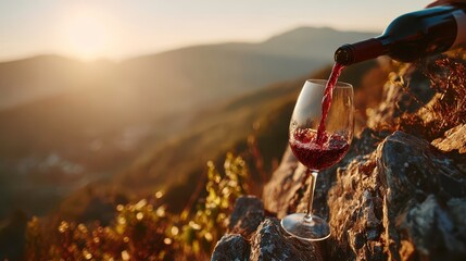 Red Wine Pouring - Mountain View, Luxury Wine Tasting - travel nature