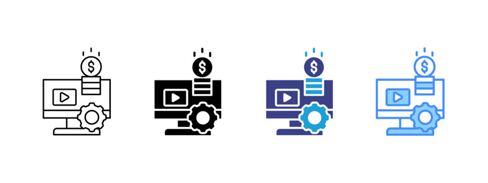 Asset Management icon set multiple style collection