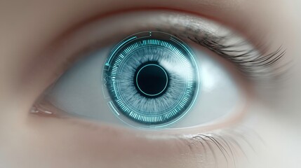 Eye Scan Technology, Biometric Identification, Future Vision