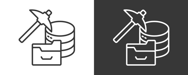 Data Mining Icon Set Multiple Style Collection