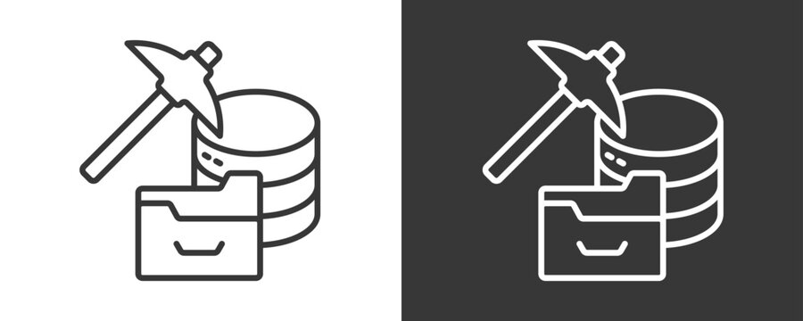 Data Mining Icon Set Multiple Style Collection