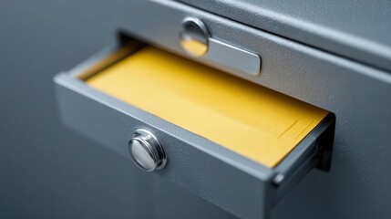 Filing Cabinet, Yellow Folder, Office Organization, Storage