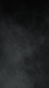 Realistic Rising Fog Smoke Cloud Animation isolated on black background, perfect for overlay layer, vfx compositing