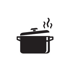 Steaming Cooking Pot Icon Design