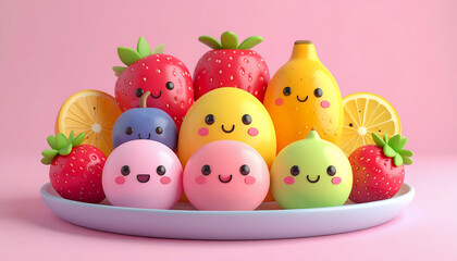 Smiling  vegetable Characters