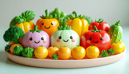 Smiling  vegetable Characters