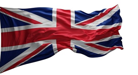 The union jack flag of the united kingdom waving majestically