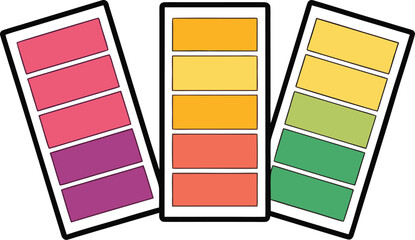 Color Palette Illustration. Creative Color Scheme Design. Designer Palette Artwork. Modern Color Swatch Collection. Artistic Color Tone Chart. Digital Color Palette Set. Flat Design Color Samples