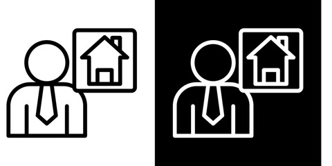 Real Estate Agent  Icon Element For Design