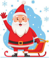Christmas Santa Claus Vector Art for T-Shirts, Cute and Artistic Santa Claus T-Shirt Vector, Santa Claus Vector T-Shirt Designs