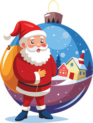 Christmas Santa Claus Vector Art for T-Shirts, Cute and Artistic Santa Claus T-Shirt Vector, Santa Claus Vector T-Shirt Designs