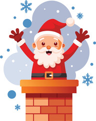 Christmas Santa Claus Vector Art for T-Shirts, Cute and Artistic Santa Claus T-Shirt Vector, Santa Claus Vector T-Shirt Designs
