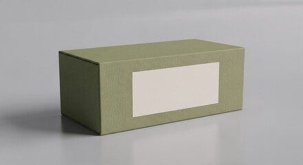 Minimalist Tea Packaging Mockup Showcasing Elegant Tea Box on Neutral Gray Studio Setting