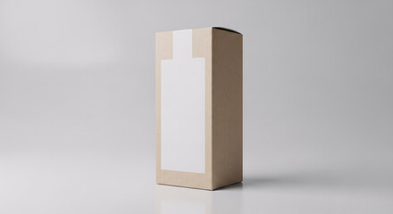 Premium Minimalist Tea Packaging Mockup with Light Gray Background and Paper Texture