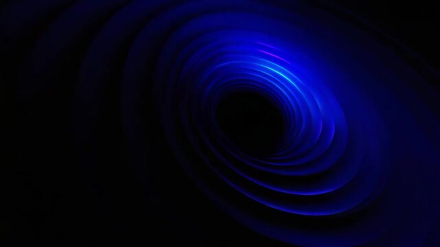 Stunning abstract blue spiral light pattern in a dark background for modern design