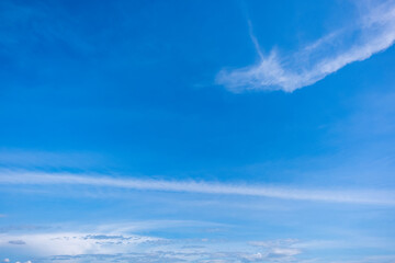 clear blue sky background,clouds with background, Blue sky background with tiny clouds. White fluffy clouds in the blue sky. 