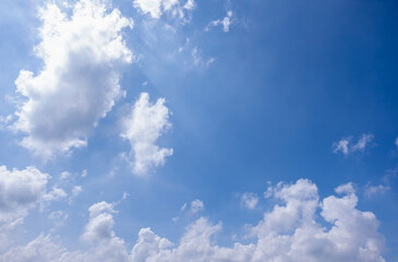 clear blue sky background,clouds with background, Blue sky background with tiny clouds. White fluffy clouds in the blue sky. 