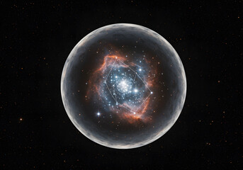 Naklejka premium Celestial sphere in space