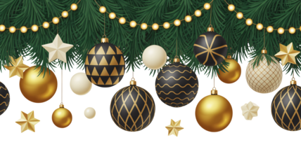 Christmas joy with elegant ornaments and festive lights for holiday cheer designs