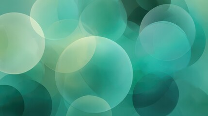 Abstract green circles: layered translucent orbs forming a calming background