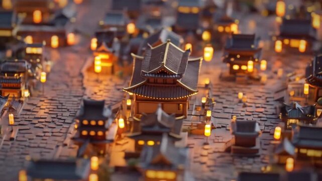 3d isometric low poly clay illustration of a traditional temple light Videos